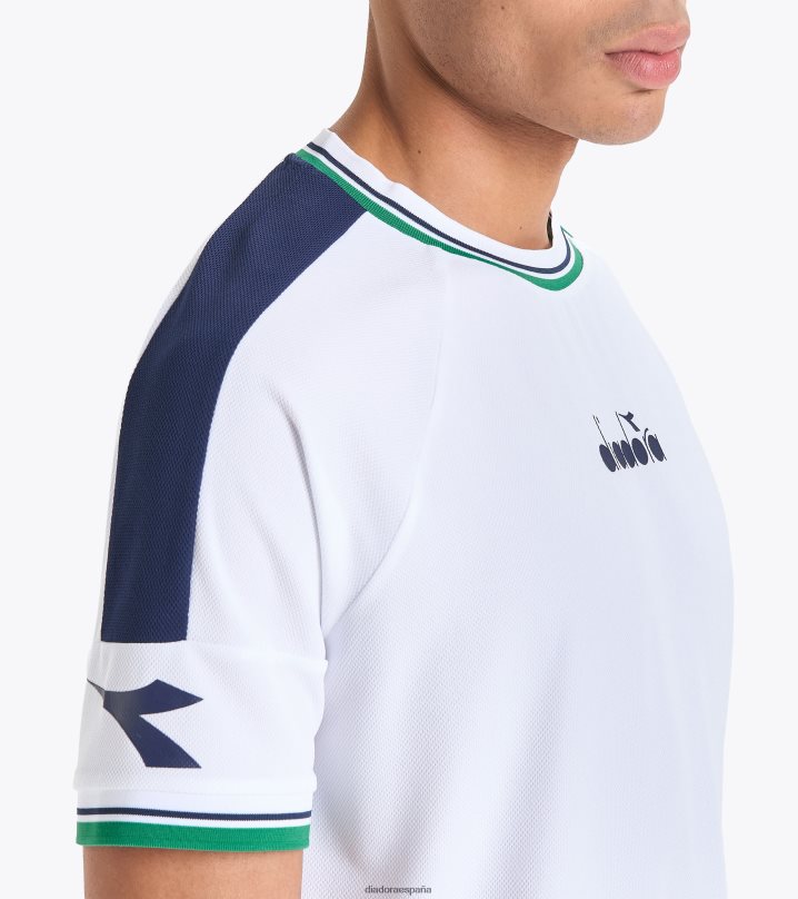 icono de camiseta ss 8T8H4Z329 blanco óptico hombres Diadora vestir