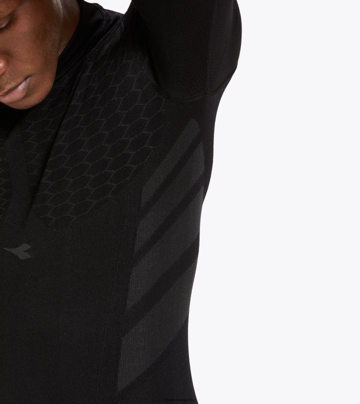 ls acto de cuello de tortuga 8T8H4Z355 negro hombres Diadora vestir