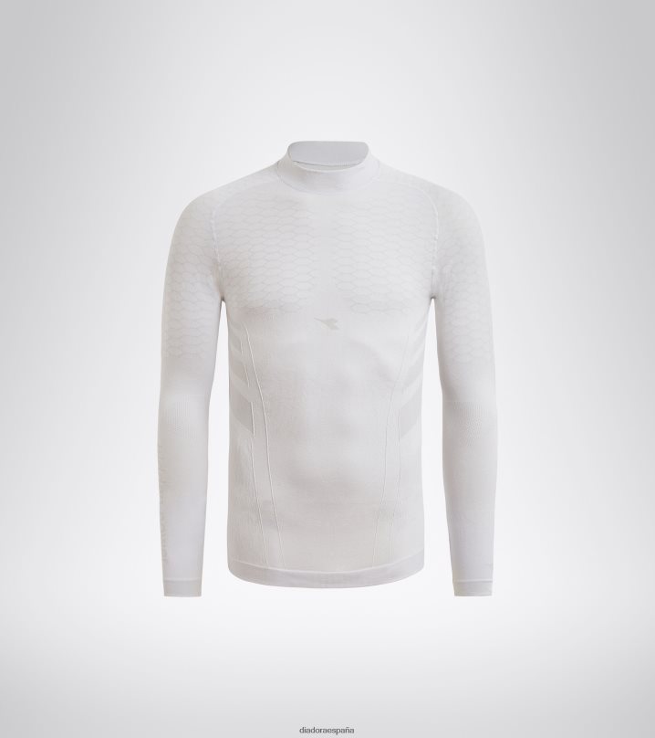 ls acto de cuello de tortuga 8T8H4Z356 blanco óptico hombres Diadora vestir
