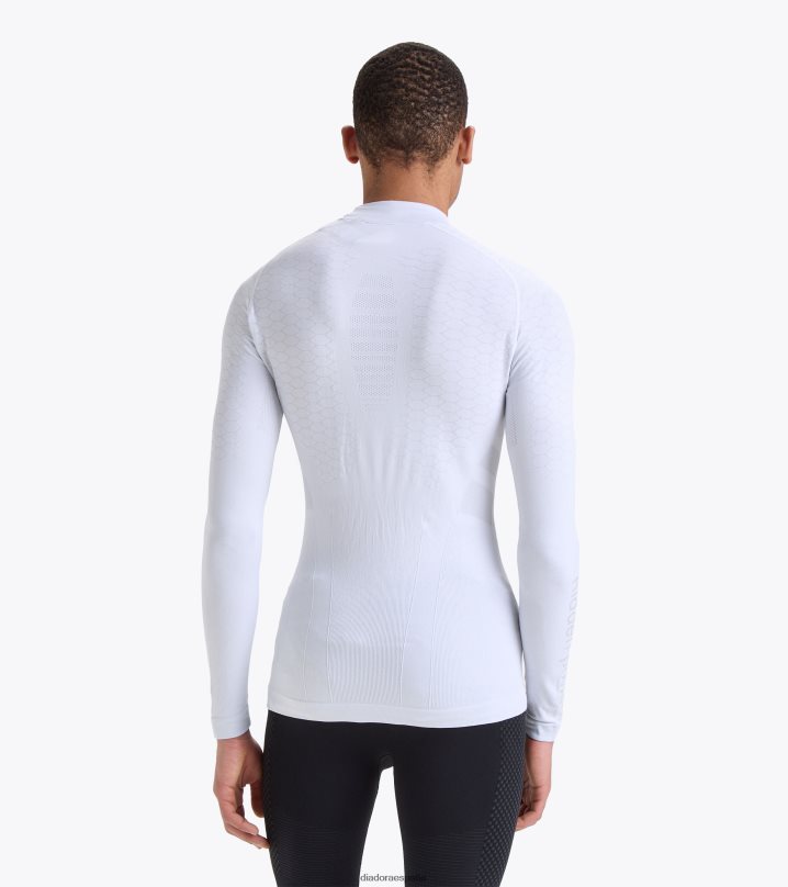 ls acto de cuello de tortuga 8T8H4Z356 blanco óptico hombres Diadora vestir