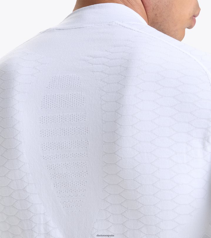 ls acto de cuello de tortuga 8T8H4Z356 blanco óptico hombres Diadora vestir