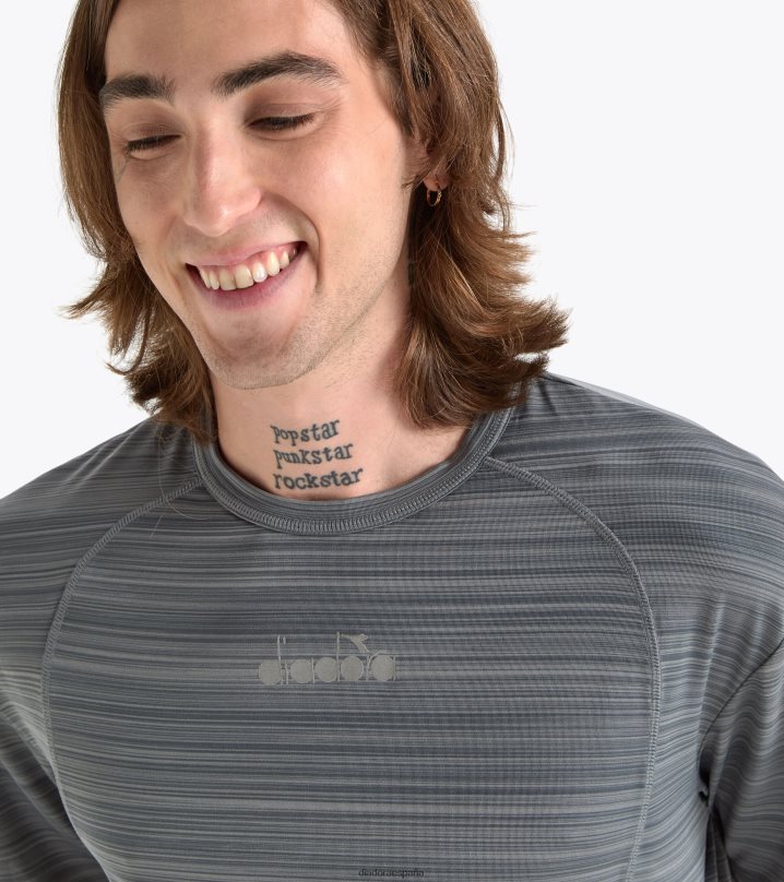 ss camiseta ser un pie 8T8H4Z373 gris acero hombres Diadora vestir