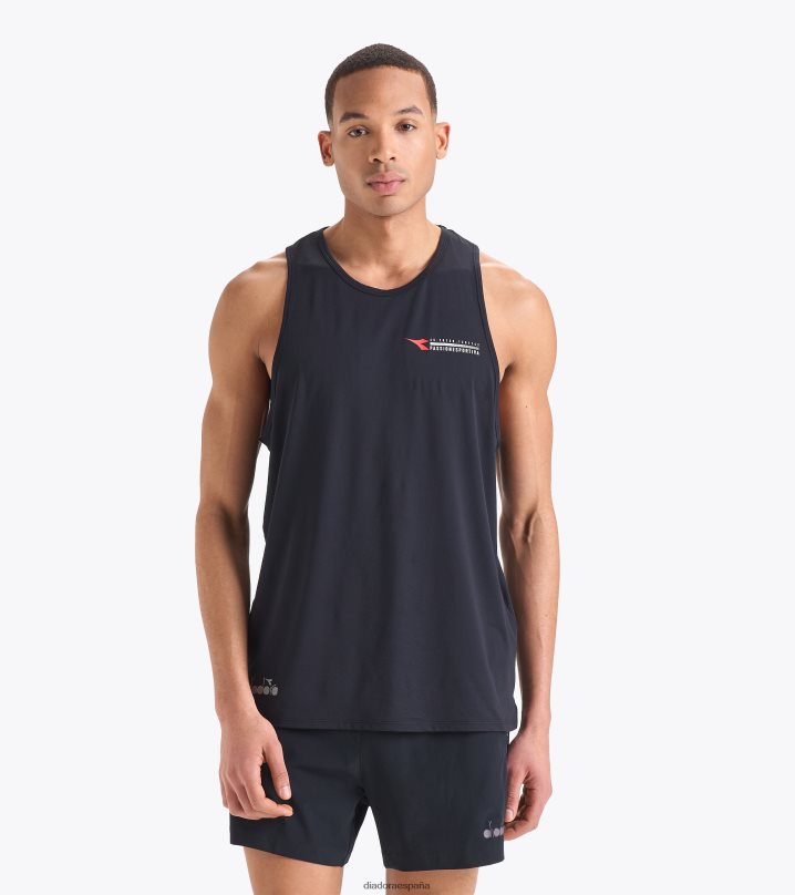 tanque superligero ser uno 8T8H4Z382 negro hombres Diadora vestir