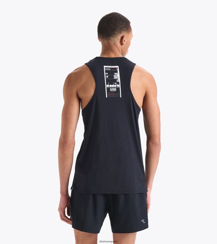 tanque superligero ser uno 8T8H4Z382 negro hombres Diadora vestir