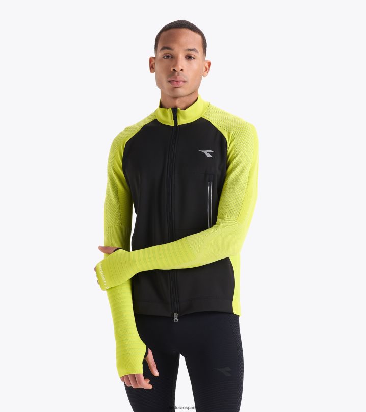 chaqueta de poder oculta 8T8H4Z110 primavera verde hombres Diadora vestir