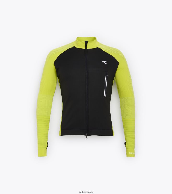 chaqueta de poder oculta 8T8H4Z110 primavera verde hombres Diadora vestir