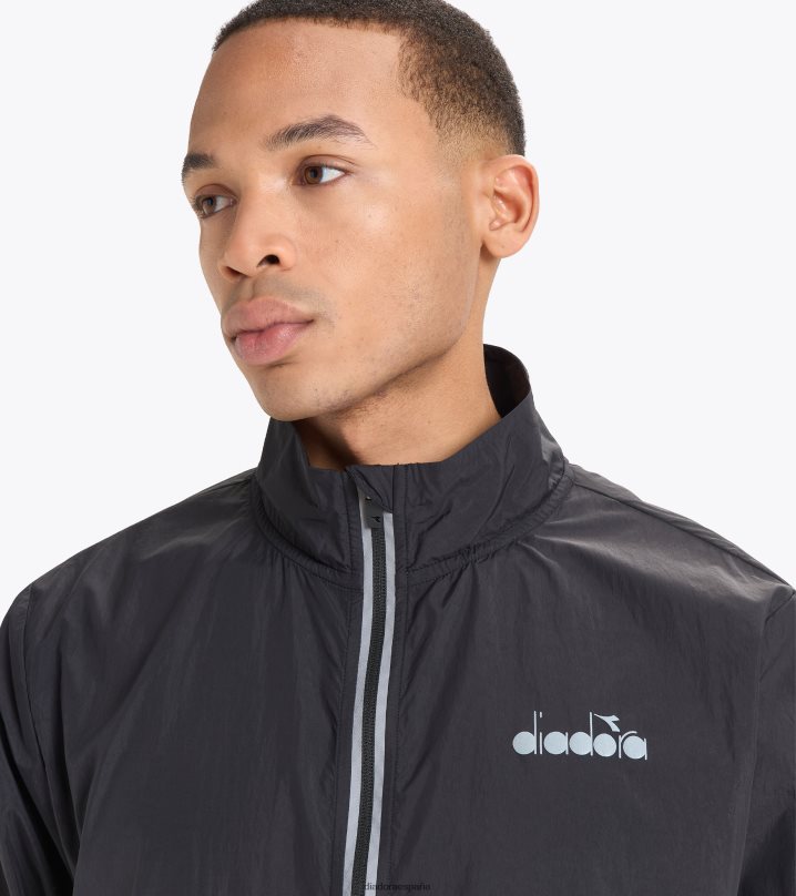 cortavientos empacable 8T8H4Z271 negro hombres Diadora vestir