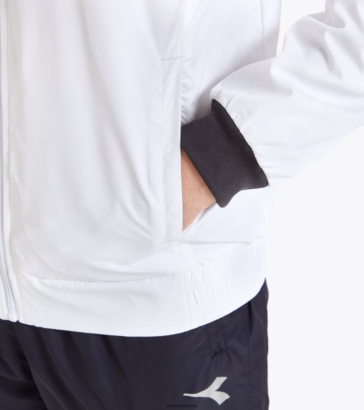 corte de chaqueta 8T8H4Z387 blanco óptico hombres Diadora vestir