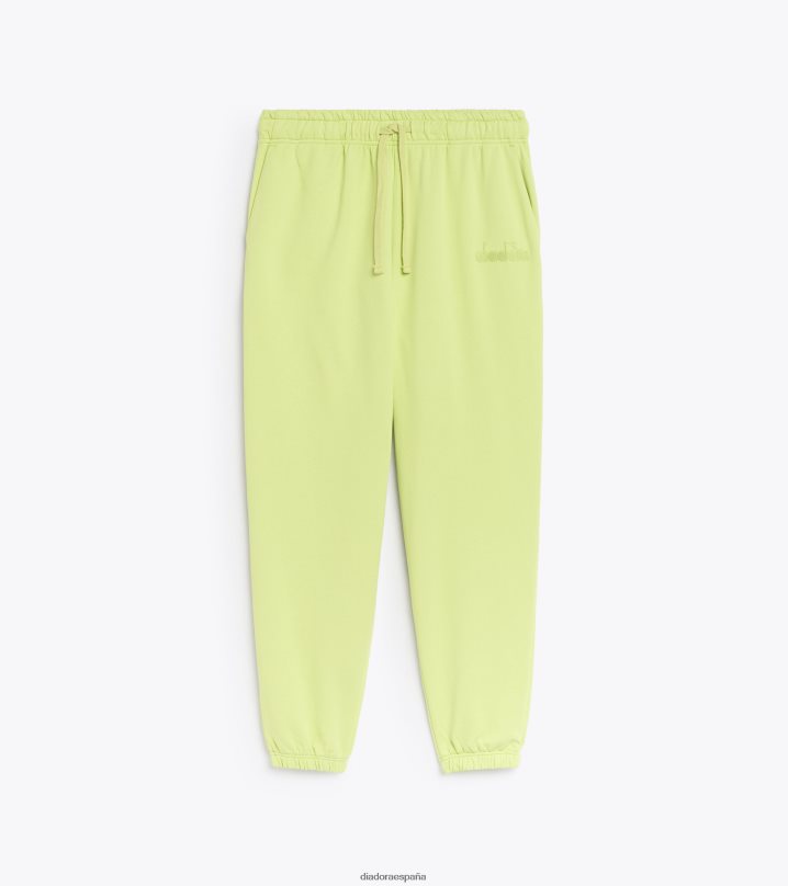 logotipo de spw del pantalón 8T8H4Z296 verde lima oscuro hombres Diadora vestir