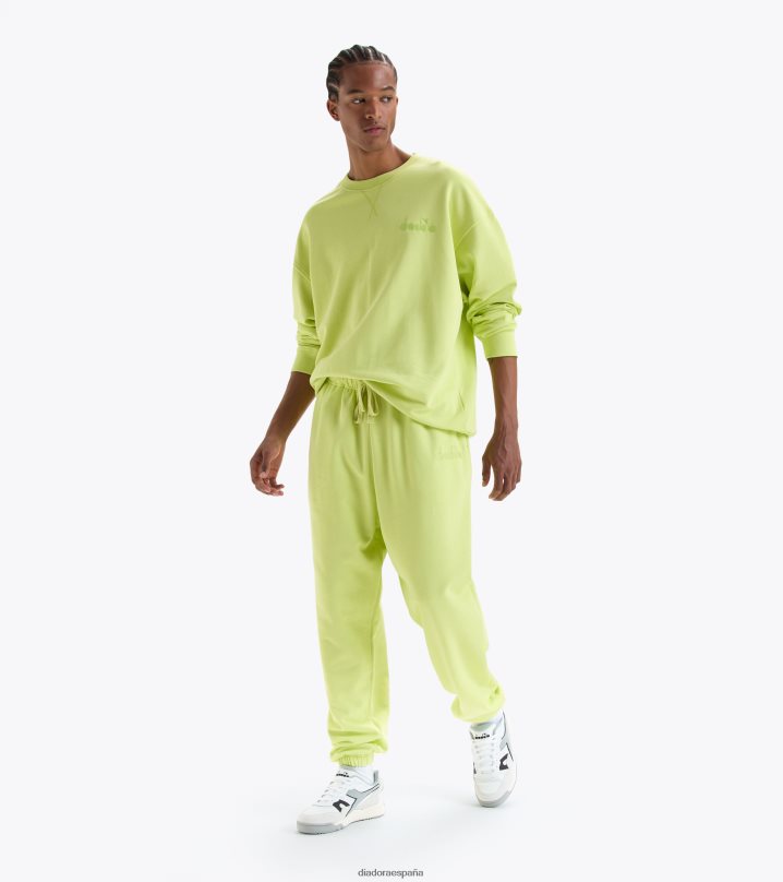 logotipo de spw del pantalón 8T8H4Z296 verde lima oscuro hombres Diadora vestir