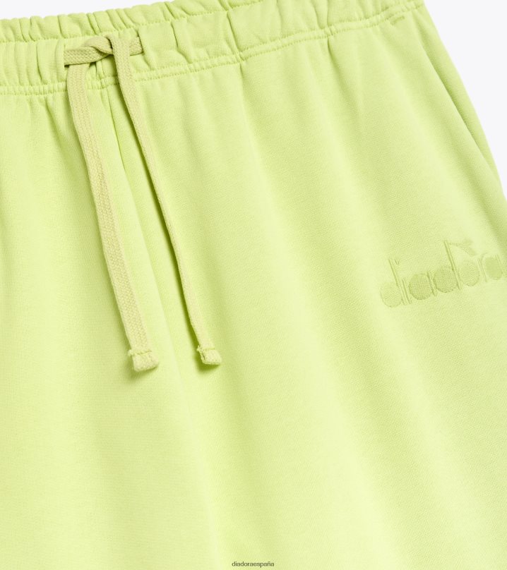 logotipo de spw del pantalón 8T8H4Z296 verde lima oscuro hombres Diadora vestir