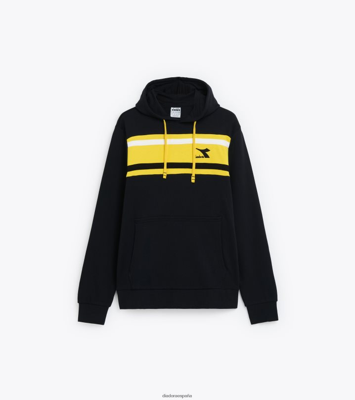 golpe con capucha 8T8H4Z308 negro hombres Diadora vestir