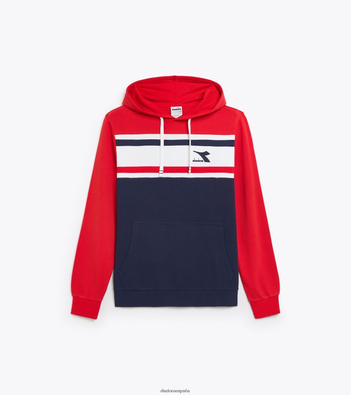 golpe con capucha 8T8H4Z309 rojo carmín hombres Diadora vestir