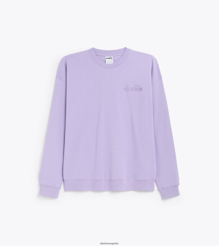 logotipo de spw de la tripulación de la sudadera 8T8H4Z280 Rosa purpura hombres Diadora vestir