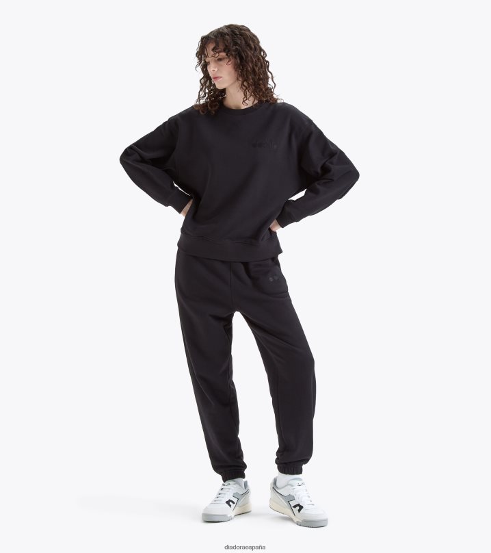 logotipo de spw de la tripulación de la sudadera 8T8H4Z282 negro hombres Diadora vestir