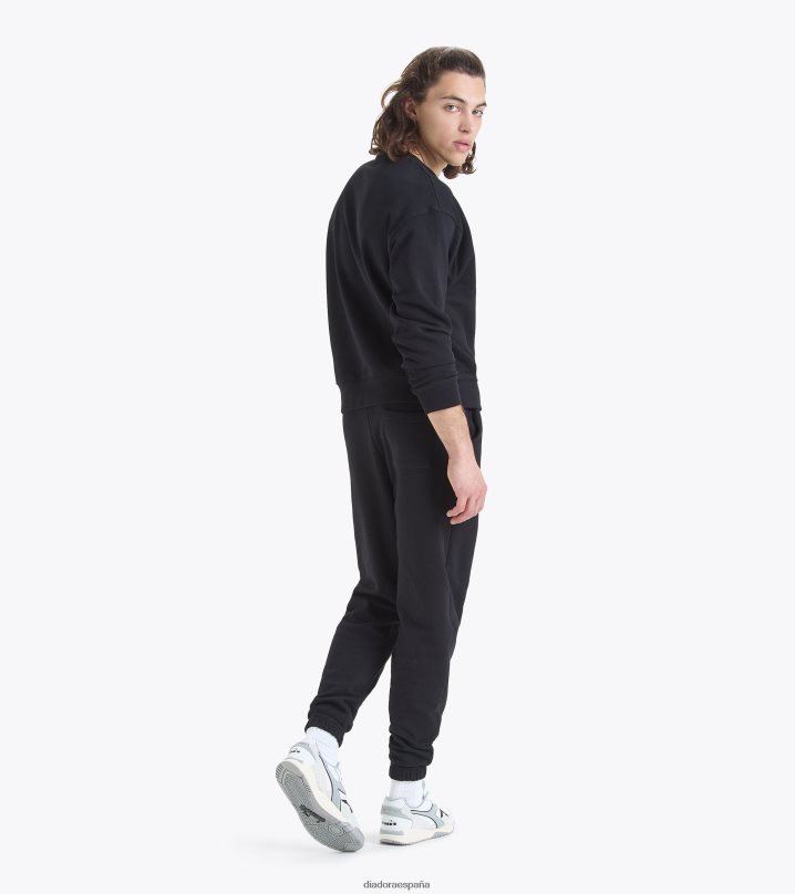 logotipo de spw de la tripulación de la sudadera 8T8H4Z282 negro hombres Diadora vestir