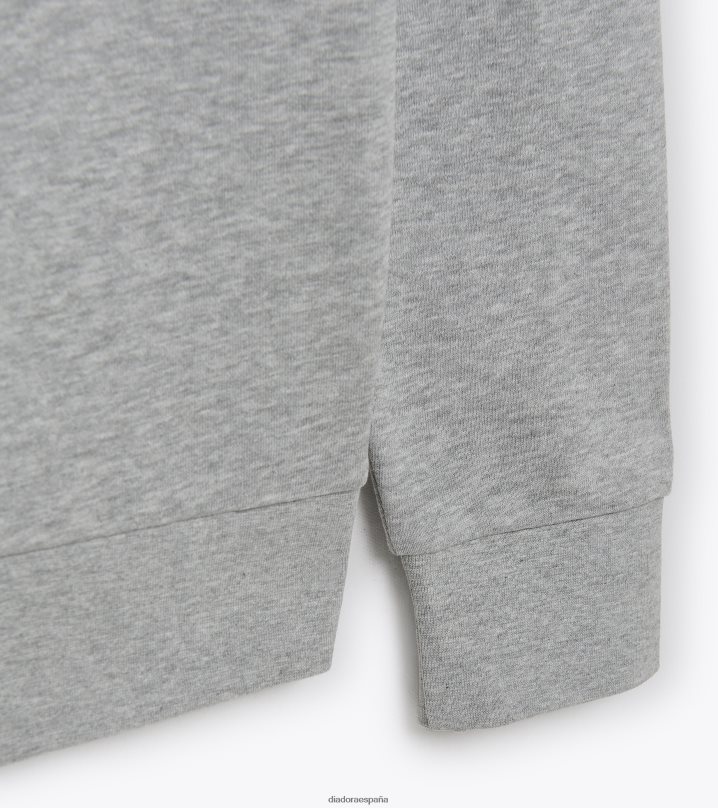 sudadera con capucha cromia 8T8H4Z342 melange gris medio claro hombres Diadora vestir