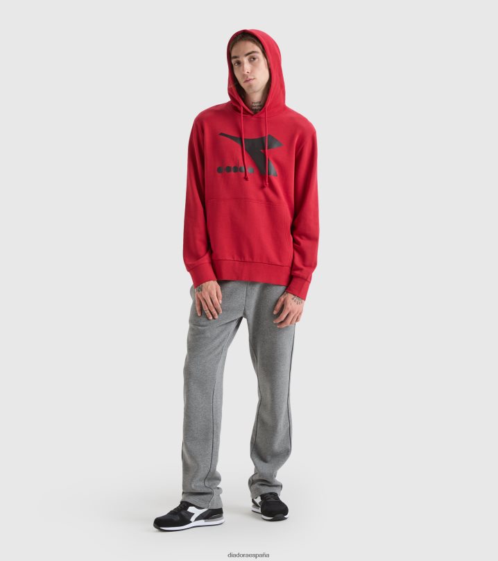 sudadera con capucha cromia 8T8H4Z343 salvia escarlata hombres Diadora vestir
