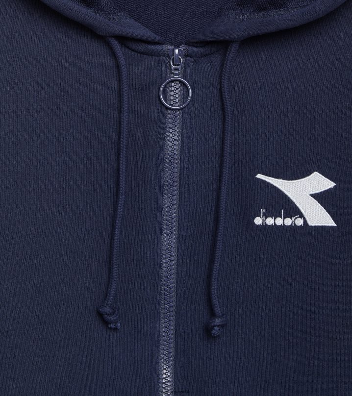 sudadera con capucha fz core 8T8H4Z332 azul marino clásico hombres Diadora vestir