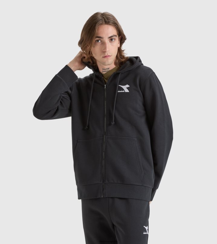 sudadera con capucha fz core 8T8H4Z367 negro hombres Diadora vestir