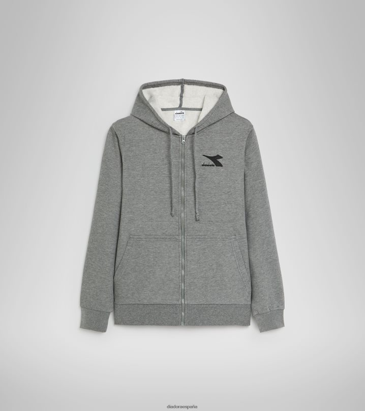 sudadera con capucha fz core 8T8H4Z368 mezcla gris oscuro (c6096) hombres Diadora vestir