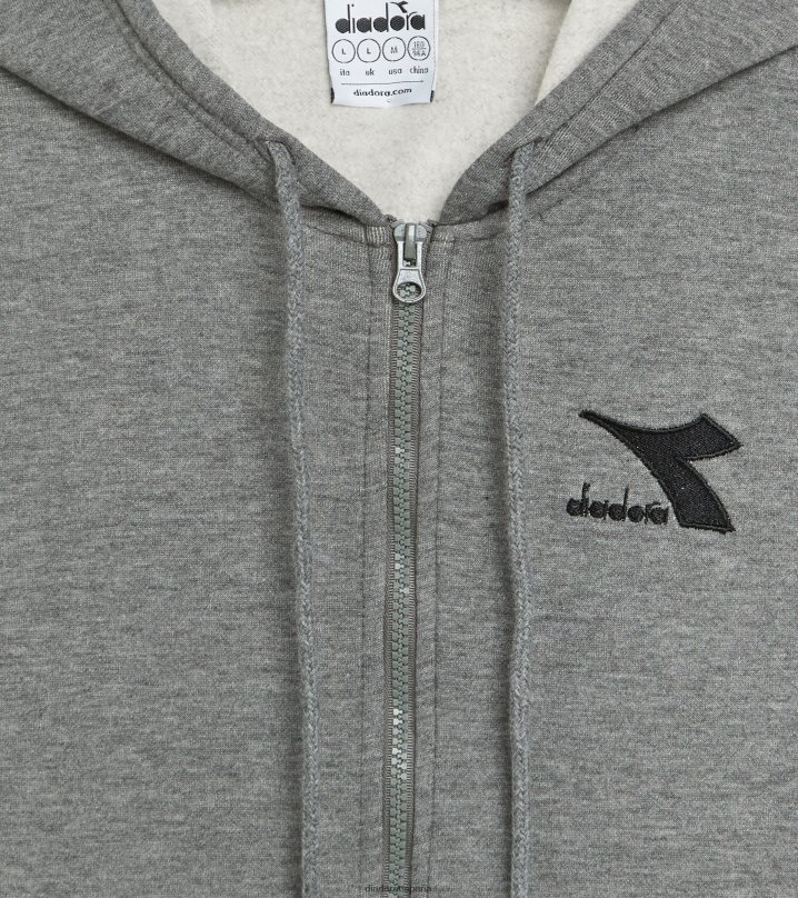 sudadera con capucha fz core 8T8H4Z368 mezcla gris oscuro (c6096) hombres Diadora vestir