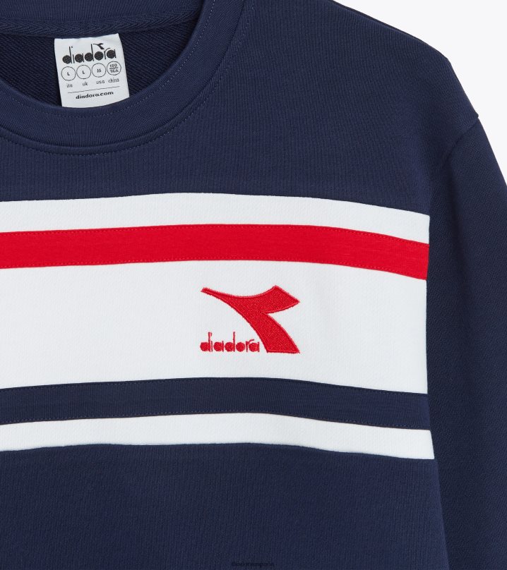 sudadera crew slam 8T8H4Z353 azul marino clásico hombres Diadora vestir