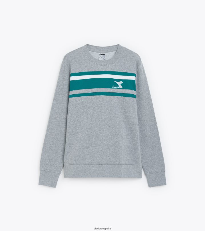 sudadera crew slam 8T8H4Z354 melange gris medio claro hombres Diadora vestir