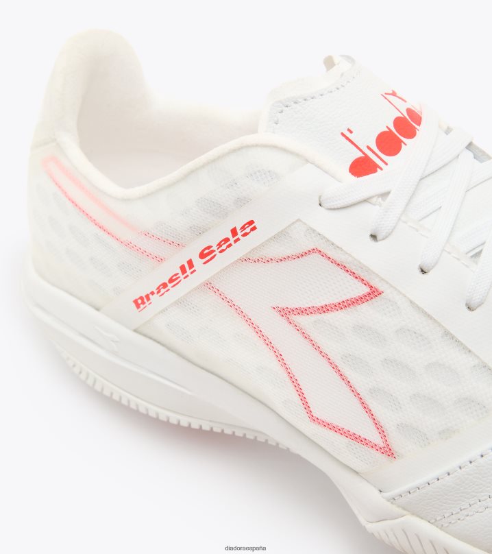 brasil sala id 8T8H4Z161 blanco/rojo flúor hombres Diadora zapatos