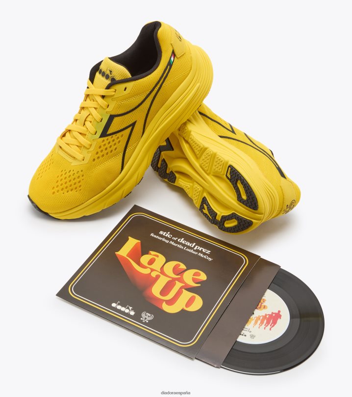 equipar atomo stic 8T8H4Z94 amarillo/negro hombres Diadora zapatos