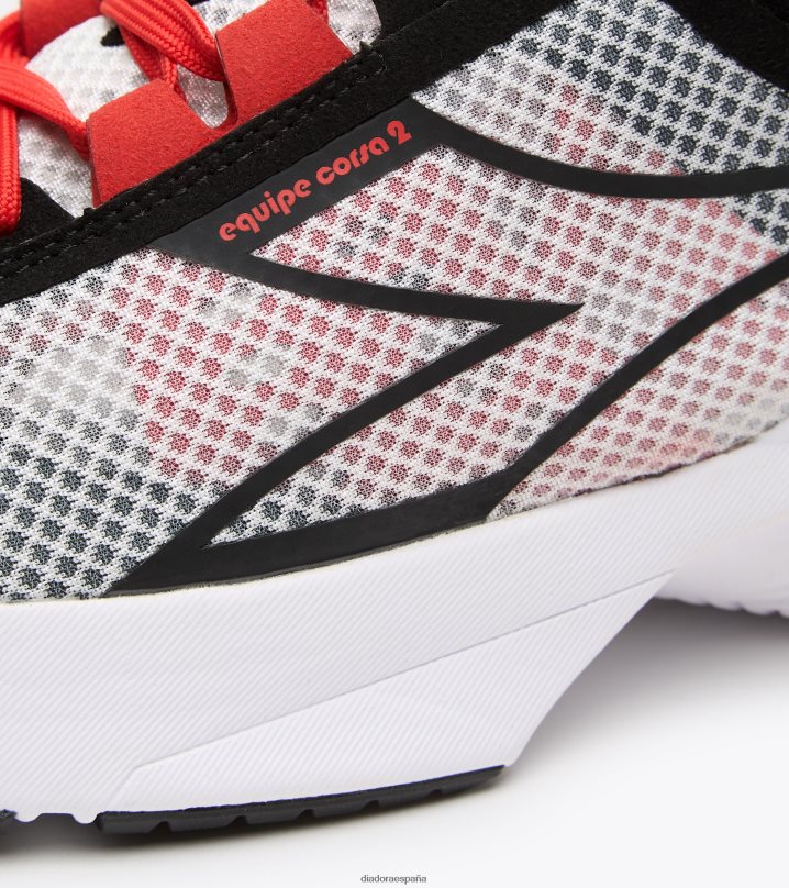 equipar corsa 2 8T8H4Z129 blanco/negro/rojo fuego hombres Diadora zapatos
