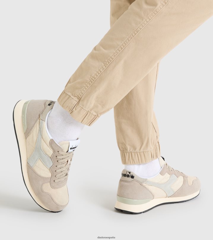 gamuza camaro 8T8H4Z231 pergamino/pluma gris/alfalfa hombres Diadora zapatos