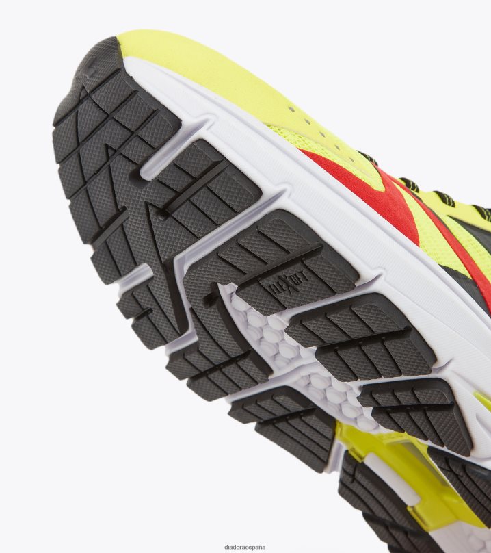 mitos blushield 8 vórtice 8T8H4Z114 amarillo fluo dd/negro/rojo fuego hombres Diadora zapatos