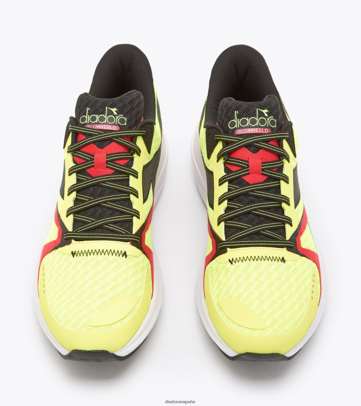 mitos blushield 8 vórtice 8T8H4Z114 amarillo fluo dd/negro/rojo fuego hombres Diadora zapatos