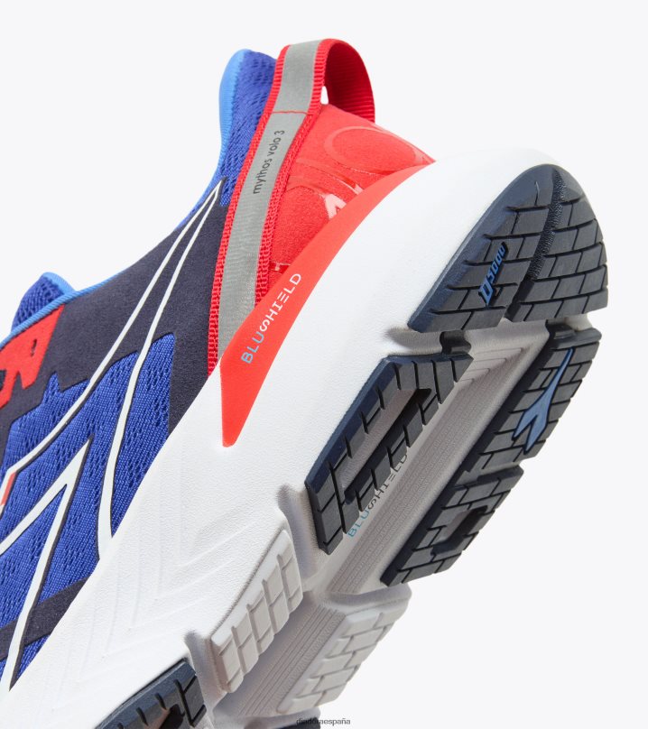 mitos blushield volo 3 8T8H4Z131 blanco/rojo fuego hombres Diadora zapatos