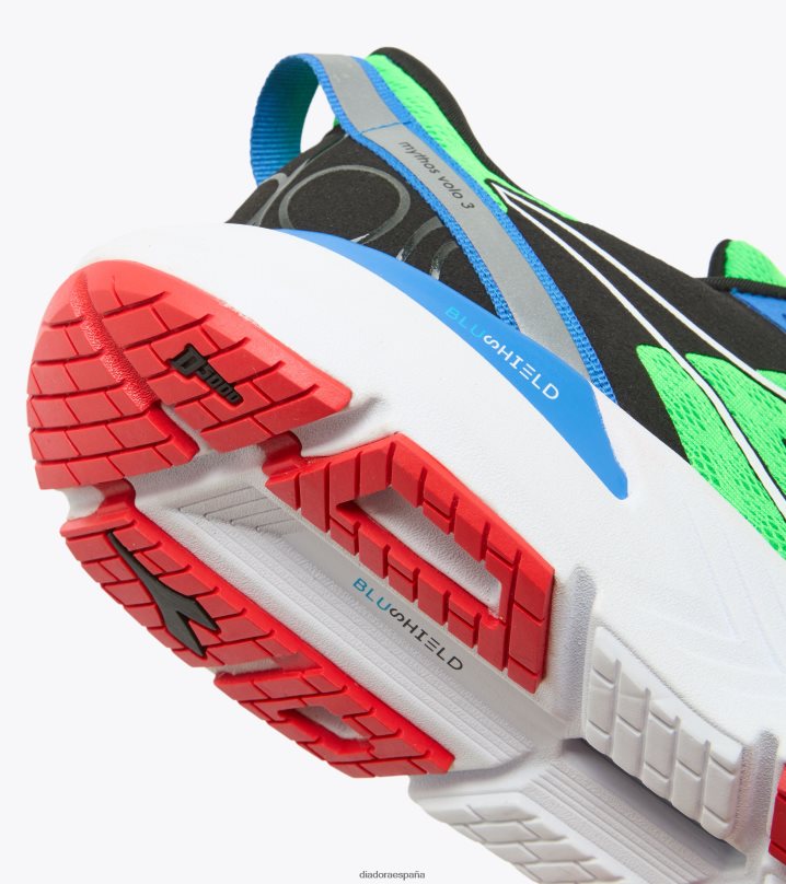 mitos blushield volo 3 8T8H4Z133 verde fluo/blanco/negro hombres Diadora zapatos