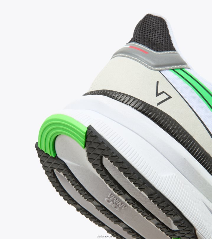 átomo v7000 8T8H4Z72 blanco/verde flúor/negro hombres Diadora zapatos