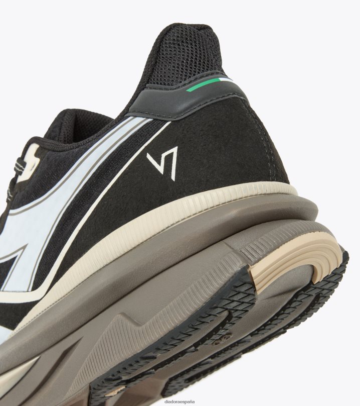 átomo v7000 8T8H4Z74 negro/blanco/gris humo hombres Diadora zapatos