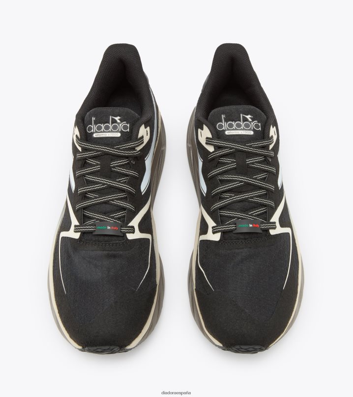 átomo v7000 8T8H4Z74 negro/blanco/gris humo hombres Diadora zapatos