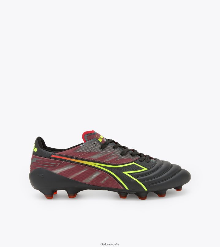 brasil elite veloce ita lpx 8T8H4Z11 negro/amarillo fluo dd/rojo milano hombres Diadora zapatos