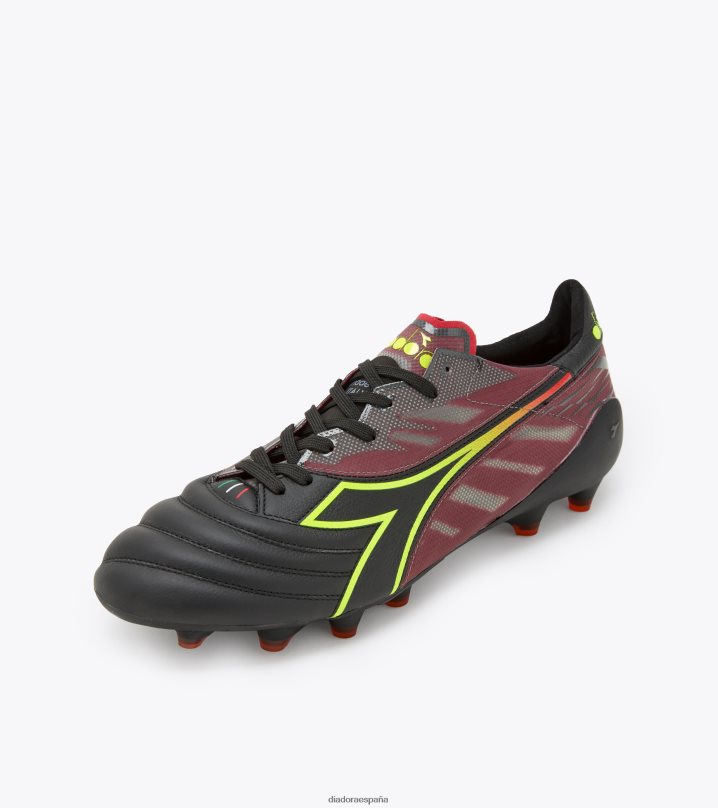 brasil elite veloce ita lpx 8T8H4Z11 negro/amarillo fluo dd/rojo milano hombres Diadora zapatos