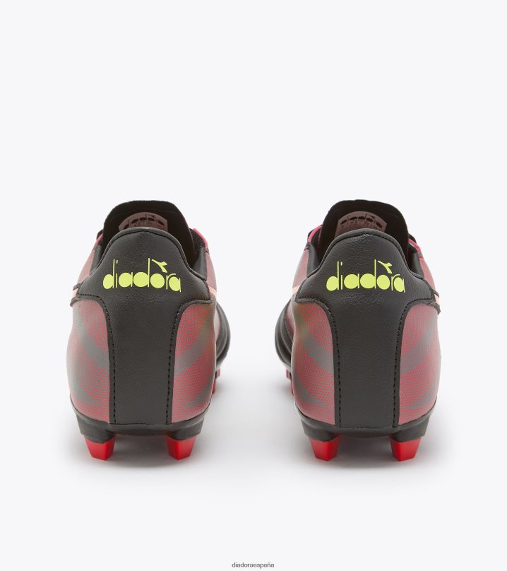 brasil elite veloce r lpu 8T8H4Z291 negro/amarillo fluo dd/rojo milano hombres Diadora zapatos