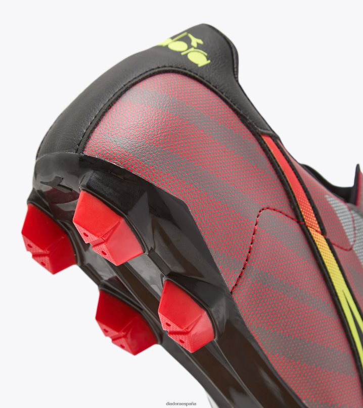 brasil elite veloce r lpu 8T8H4Z291 negro/amarillo fluo dd/rojo milano hombres Diadora zapatos
