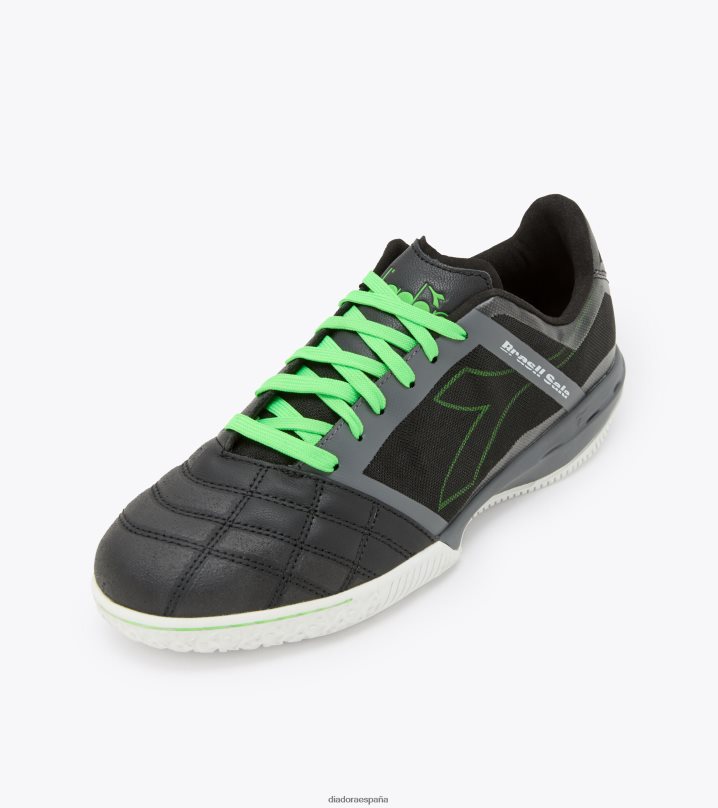 brasil sala id 8T8H4Z160 negro/verde flúor hombres Diadora zapatos