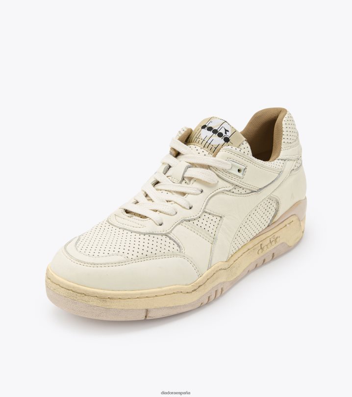 b.560 apulia usado italia 8T8H4Z8 papiro blanco hombres Diadora zapatos