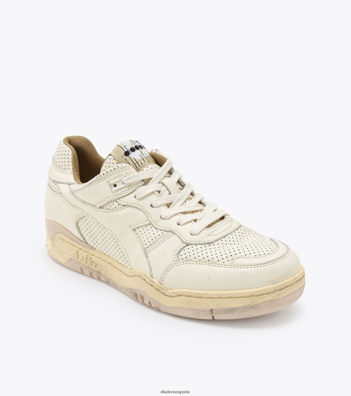 b.560 apulia usado italia 8T8H4Z8 papiro blanco hombres Diadora zapatos