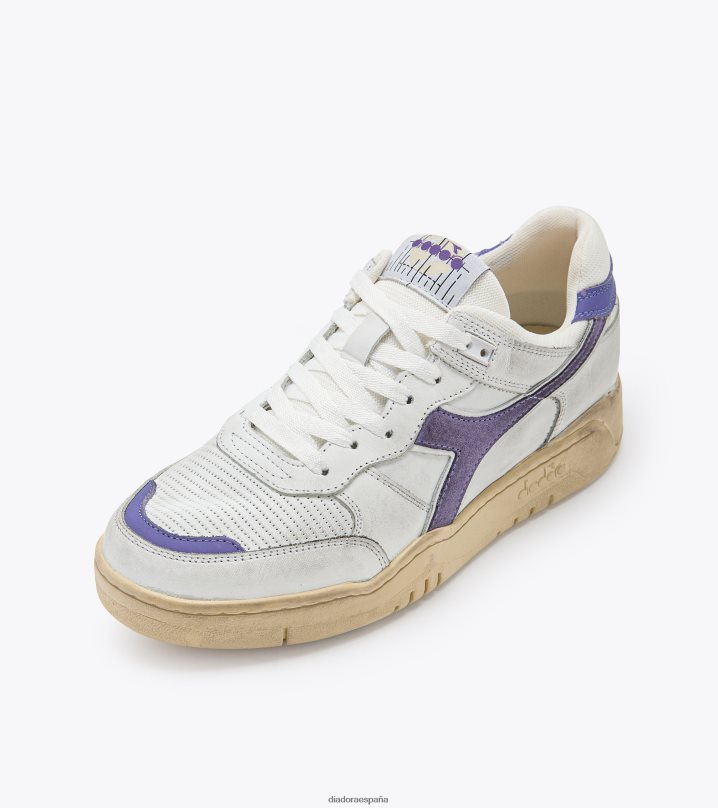b.560 usado 8T8H4Z27 iris blanco/violeta hombres Diadora zapatos
