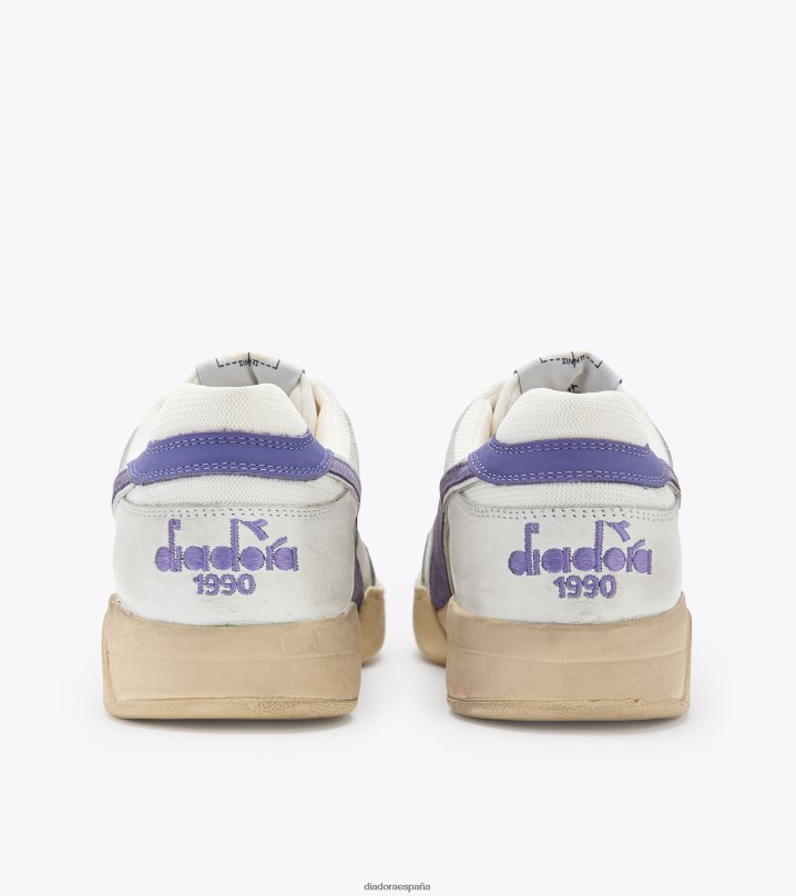 b.560 usado 8T8H4Z27 iris blanco/violeta hombres Diadora zapatos