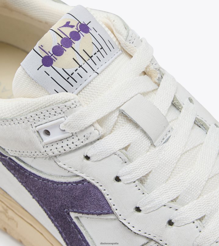 b.560 usado 8T8H4Z27 iris blanco/violeta hombres Diadora zapatos