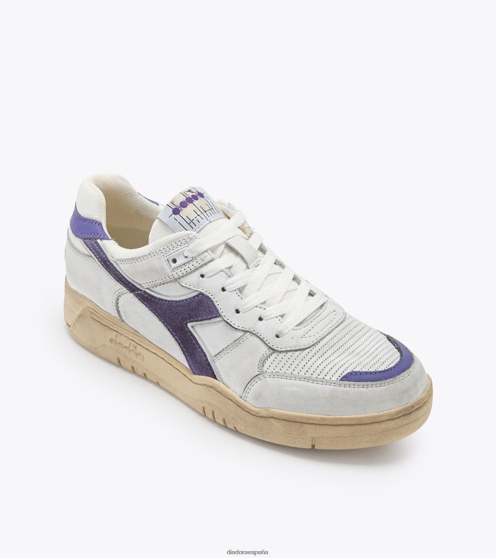 b.560 usado 8T8H4Z27 iris blanco/violeta hombres Diadora zapatos